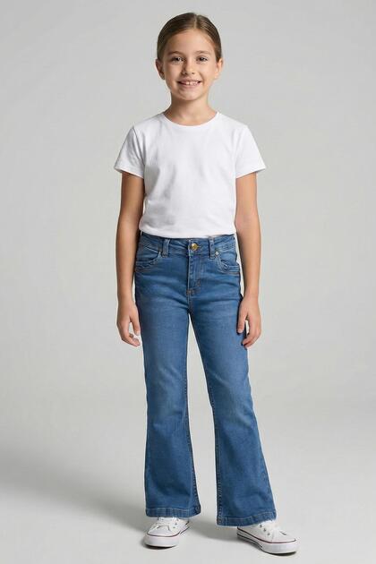 Spanish Style Girls' Denim Pants