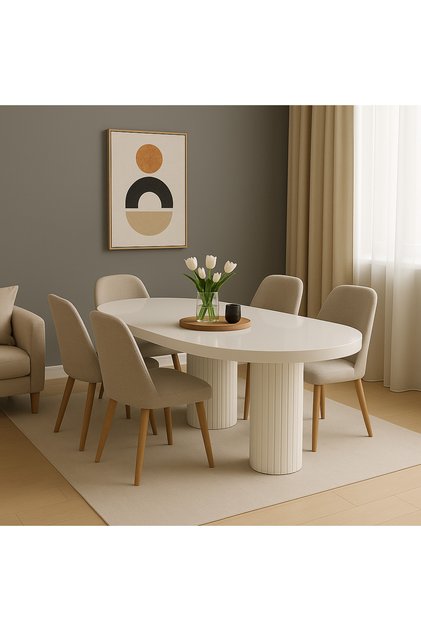 Ada 180x90x75cm (36MM KALIN KENARLI) Yemek Masası SADECE MASADIR
