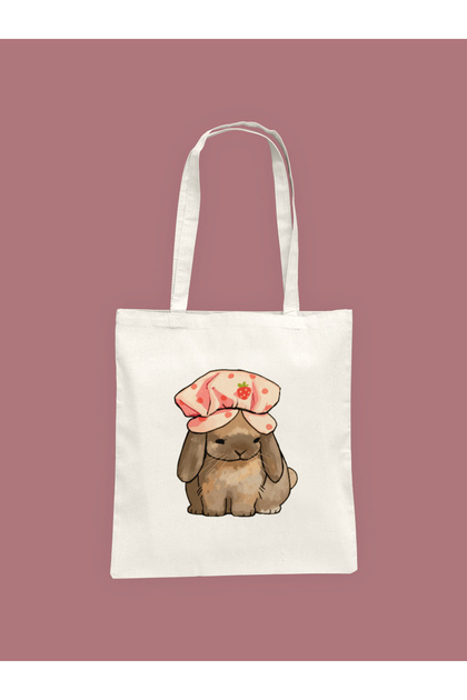 Hat Rabbit Printed Cloth Bag