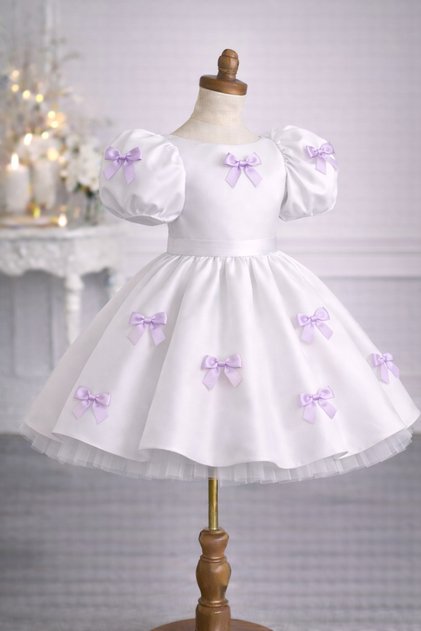 Girls' Dress with Bow Detail, Girls' Graduation Dress