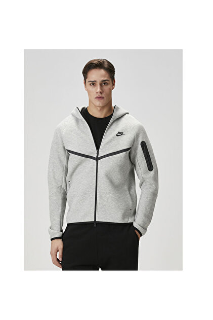 Nike Tech Fleece Windrunner Gri Kapüşonlu Sweatshirt - Fiyatı
