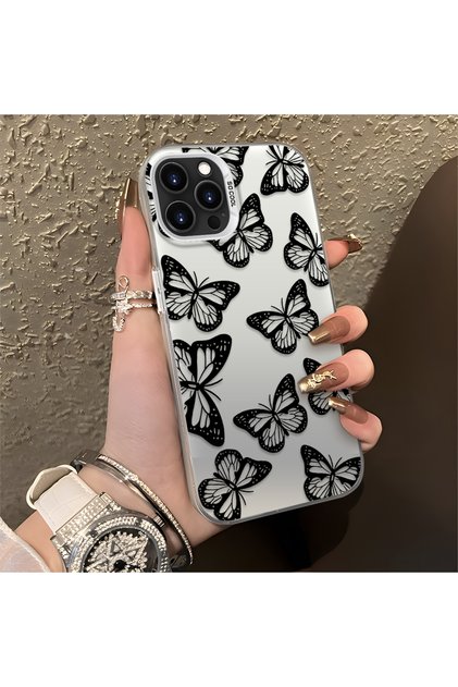 iPhone 15 Pro Max Compatible, Stylish Butterfly Pattern, Impact Protective Phone Case
