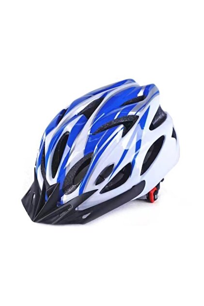 Cască de bicicletă cu orificii de ventilație, culoare albastră
