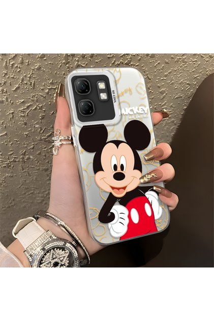 Infinix Hot 50I Compatible, Cartoon Mickey Mouse Patterned Shock-Protective Phone Case.