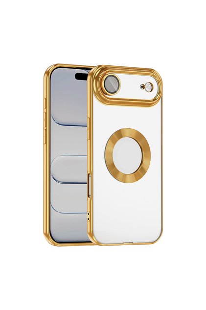 iPhone 17 Air Case with Camera Protection and Logo Displaying Btbm Omega Cover - Gold