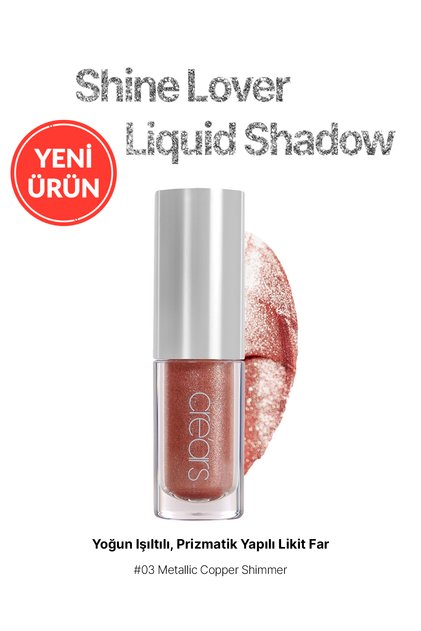 Yoğun Işıltılı Prizmatik Yapılı Likit Far Shine Lover Liquid Shadow 03 Metallic Copper