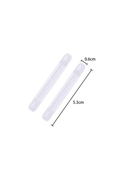 Silicone Anti-Slip Ear Protector Handle Protection Transparent / White 1 Pair