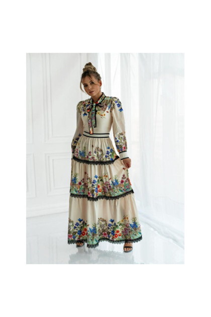 Rochie de vis cu flori de crin