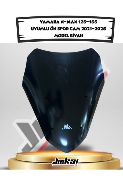 -YAMAHA N-MAX ÖN SPOR CAM (2021-2025)MODEL SİYAH (GENİŞLİK: 41 CM YÜKSEKLİK: 44 CM KALINLIK: 4 MM)