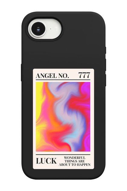 iPhone 16E Compatible Manifest Luck Patterned Suede Inside Launch Phone Case