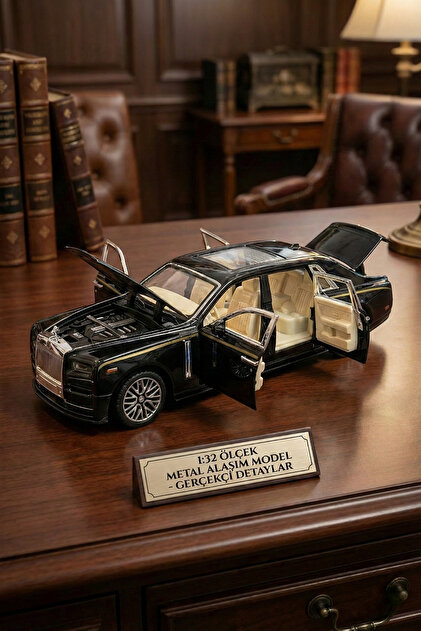 craftivio Rolls Royce Phantom 1:32 Ölçek Metal Model Araba - Siyah