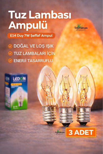 Avec C7 Renkli Tuz Lambası Ampulu - Renkli Gece Ampulu E14 Duy 5