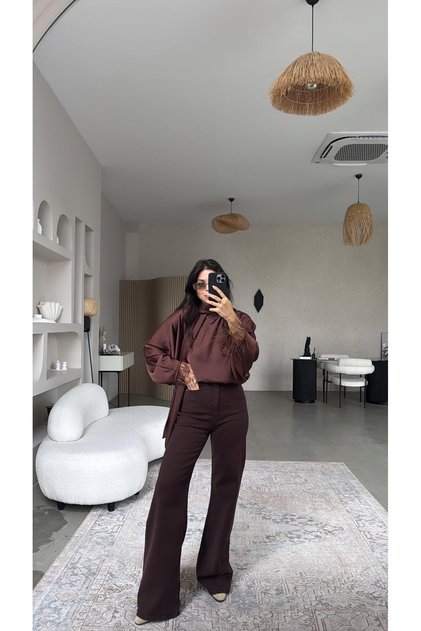 Brown Wide-Leg Original ZR Jeans