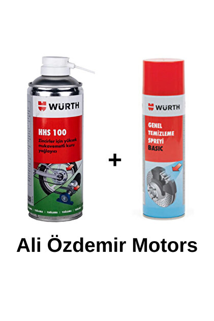 Würth HHS100 Kuru Zincir Yağlayıcı + Genel Temizleme Spreyi Basic
