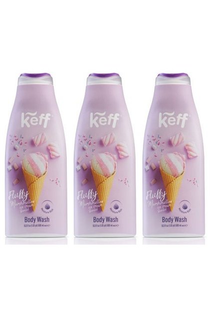 ΣΕΤ 3 ΤΕΜΑΧΙΩΝ - KEFF Αφρόλουτρο με Άρωμα Marshmallow 500ml