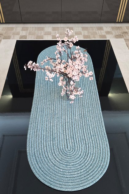 Tres Drawstring Thick Structure 35X100 cm Runner Stylish Table Centerpiece Decorative Table Accessory