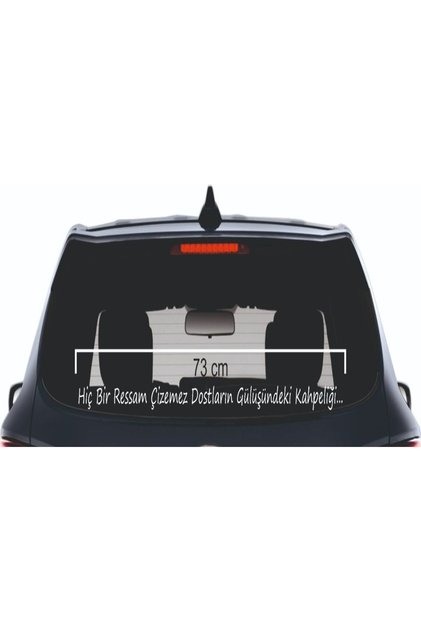 No Painter Can Draw the Smile of Friends.. Text Car Windshield 3D Sticker 73 cm