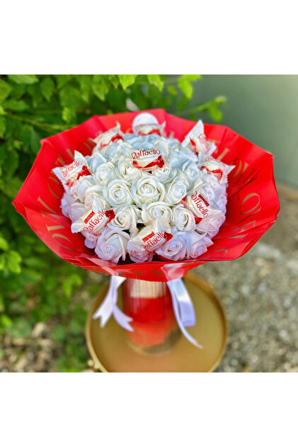 Buchet Cadou Femei Buchet White Kisses cu Trandafiri de Săpun