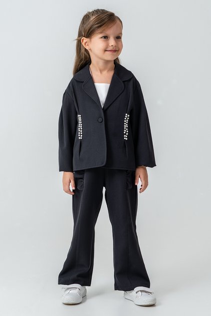 Pearl Stone Jacketed Girl's 3-Piece Set - 26K 2240
