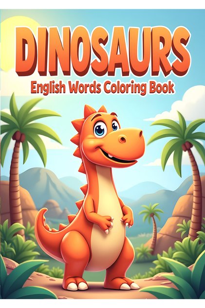 Dinozor Boyama Kitabı | İngilizce Dinozor İsimleri + Türkçe Okunuş + Bilgi Cümleleri | 24 Sayfa