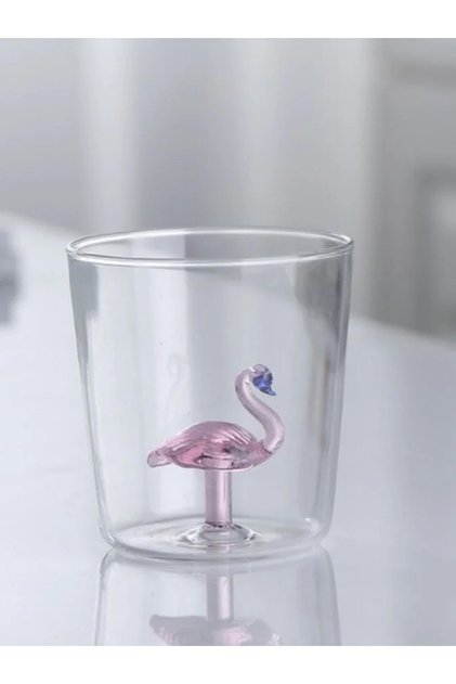 كوب زجاجي من زجاج البوروسيليكات بتصميم حيوان ثلاثي الأبعاد، سعة 300 مل، مزين بزخارف حيوانية