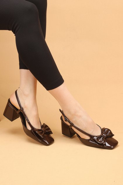 Women's Thick Heeled Bow Evening Dress Shoes High Heels