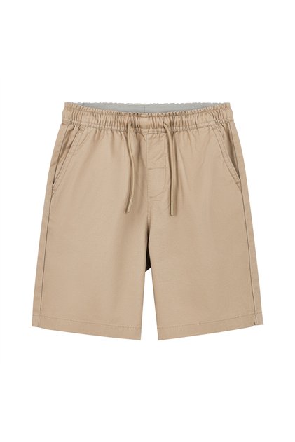 Kids’ Cotton Twill Drawstring Shorts with Elastic Waist