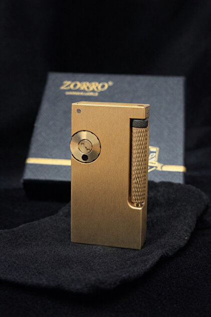 Zorro Pirinç Gövdeli Premium Yan Sürgülü Çakmak – Şık, Ağır ve