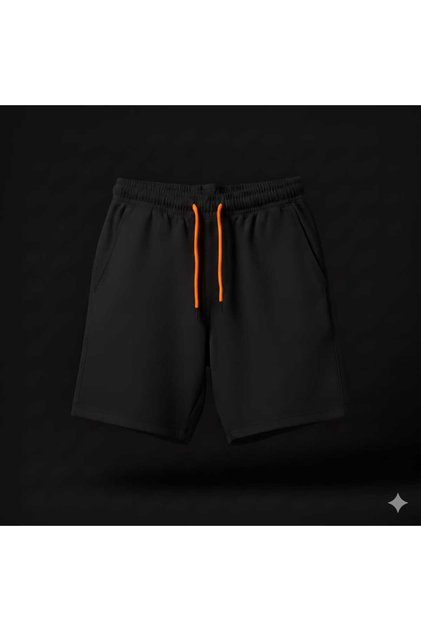 Men's Shorts with Pockets Bermuda Casual Holiday Shorts Black Color