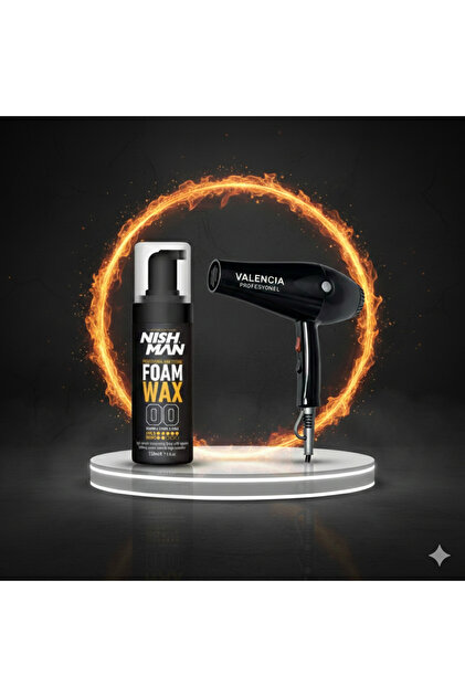 NISHMAN SAÇ ŞEKİLLENDİRİCİ KÖPÜK WAX 150 ML X 10 ADET/ + FÖN