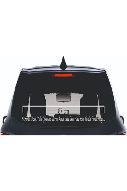 You Had Plans for a Long Ride with Me, but You Love to Quit Halfway..Text Car Windshield 3D Sticker 87cm