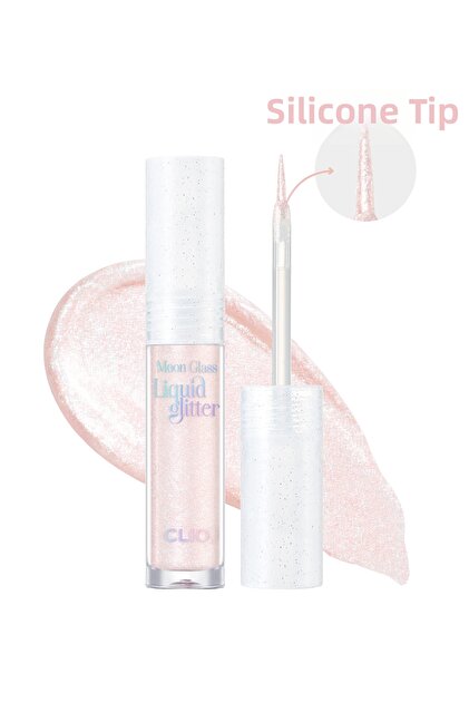 Clio Moon Glass Liquid Glitter - Luminous and Clear, Sweet Cloud (04 Pink Spread)