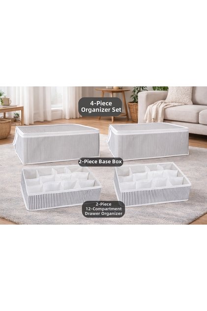 4-Piece Base Drawer Suitcase Organizer Set - Storage Drawer Suitcase Organizer Set