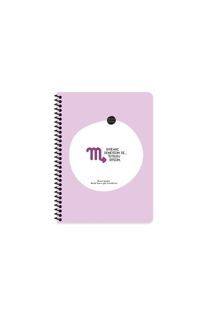 Burçlar Series A4 Lined Notebook with Stickers - Let's Not Be Jealous, Let's Be Passionate