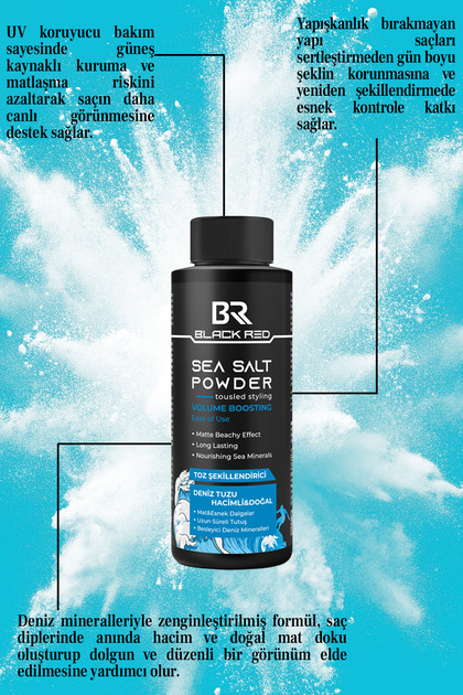 Black Red Sea Salt Powder Wax (Deniz Tuzu Toz Wax) | Orta Tutuş