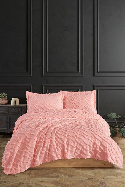 Verona Bedspread Double (240X250 cm) Salmon
