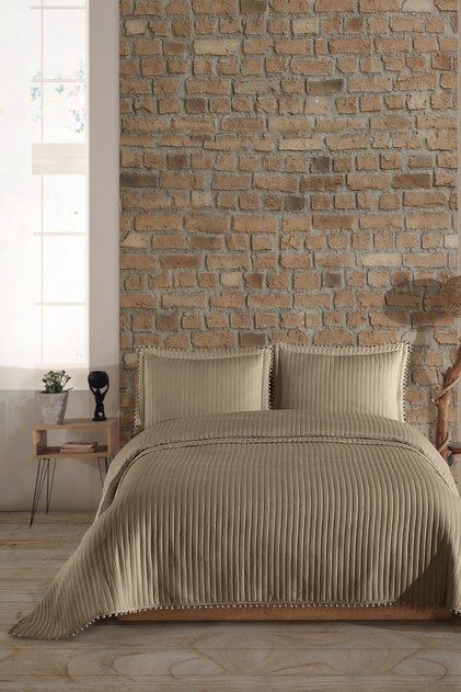 Florita Bedspread Set Single (180X240 cm) Beige