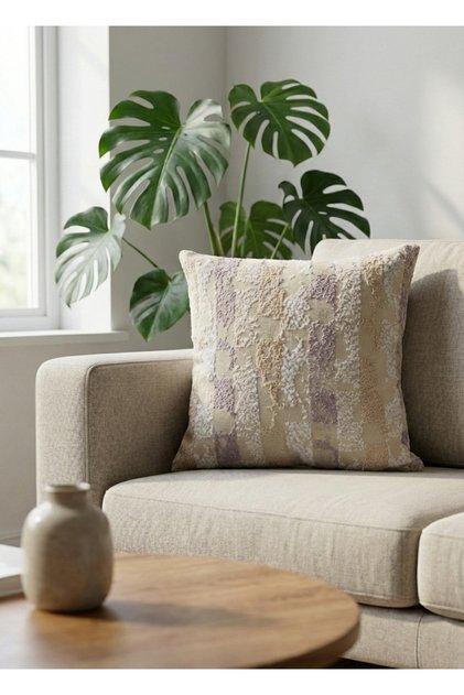 '' Noir'' Textured Decorative Throw Pillow Cover 45X45