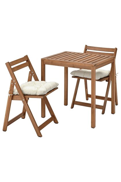 IKEA NÄMMARÖ Masa ve Sandalye Seti, Açık Kahverengi, Kuddarna Bej