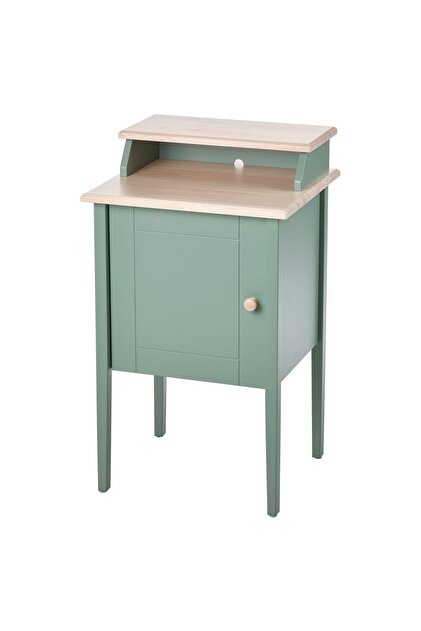 IKEA OLDERDALEN Komodin, Yeşil, 47x43 cm Masif Ahşap Modern