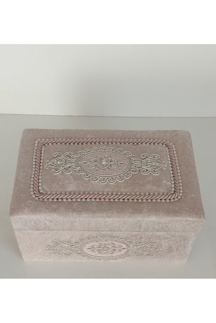 Wooden Velvet Covered Makeup Box Chest Gift Bundle Dowry Box