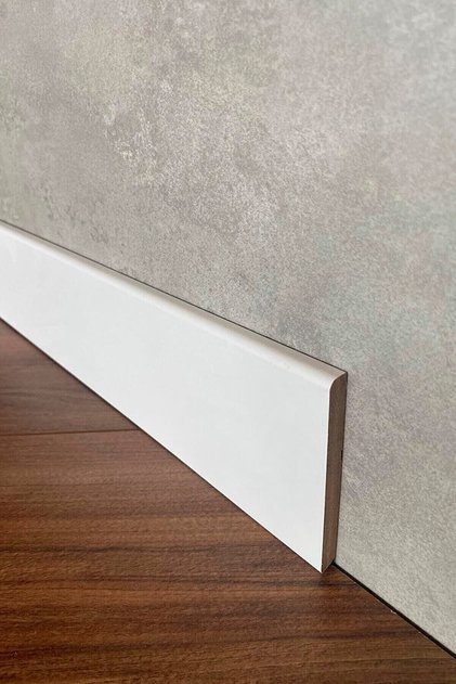 Laminant Parke Düz Model Süpürgelik 8cm Lake Beyaz F501 25mt 10 Adet