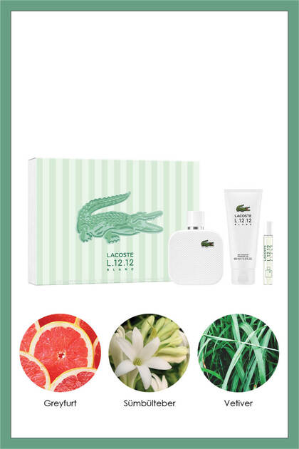 Lacoste L.12.12 BLANC 100ml EDT+7,5ML EDP+ SG100ML - Fiyatı, Yorumları