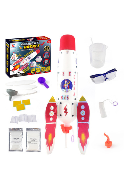 Set educational stiintific ZYTEQ®️, racheta spatiala cu abur, experiment chimic, multicolor, 40cm