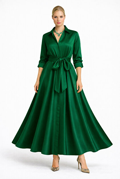duck green dress Danerrand Cotton Dot Dress Dark Duck – Danefæ