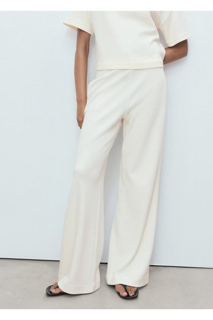Straight Cut Cotton Trousers