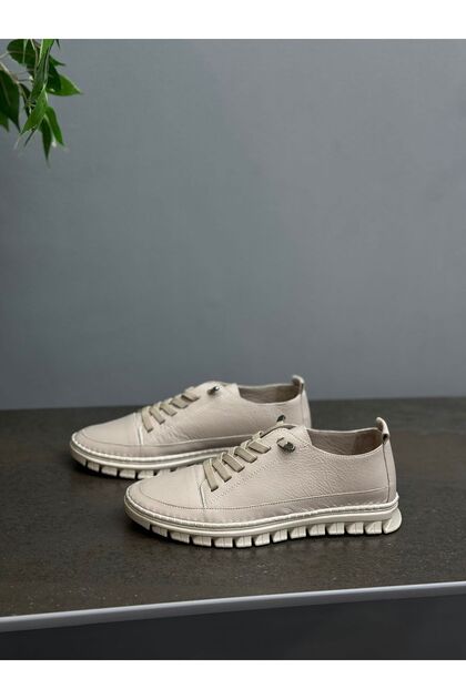 Mink Leather Elastic Women's Casual Shoes