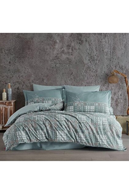 Double Poplin Duvet Cover Lucia Green
