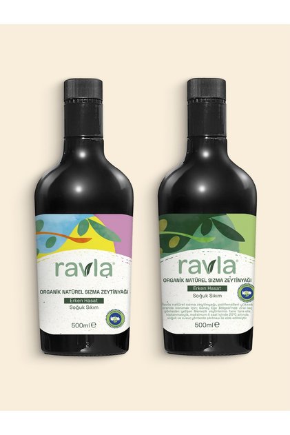 2'li Ürün Organik Zeytinyağı 500ml - Yüksek Polifenol Serisi / Organik Erken Hasat Zeytinyağı 500ml – İçimlik