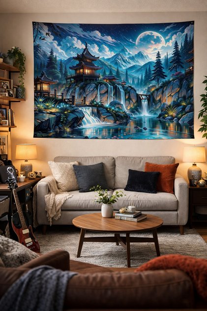 Aesthetic Japanese Landscape Wall Cover Wall Tapestry Wall Tapestry